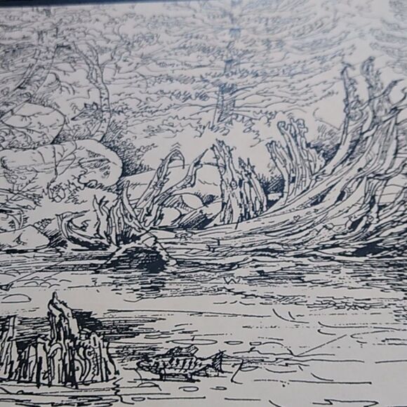 Paul Anthony Lee "Windy Cranberry Lake" Landscape Art Print Artist Proof 1984 - Picture 5 of 10